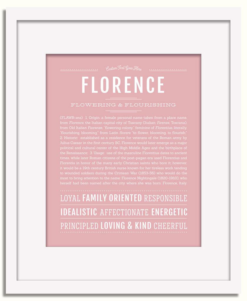 Frame Options | Dusty Rose | White Frame, Matted