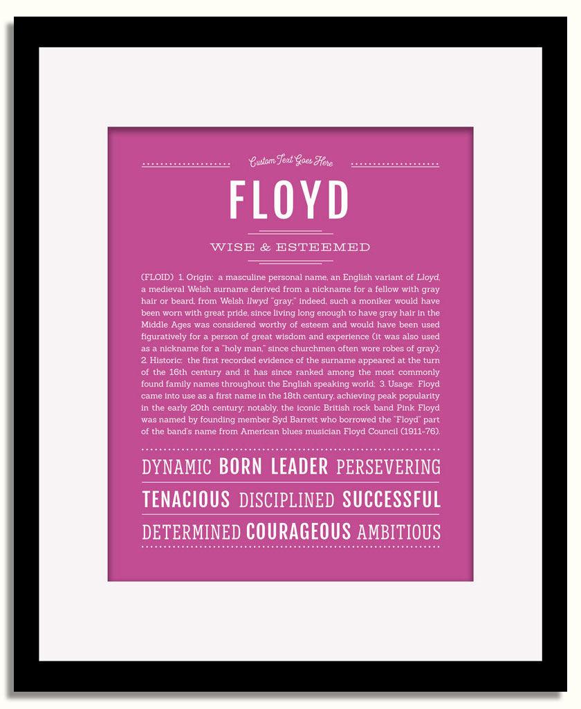 Frame Options | Dark Pink | Black Frame, Matted