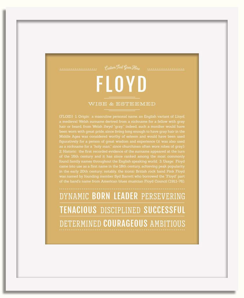 Frame Options | Matte Gold | White Frame, Matted