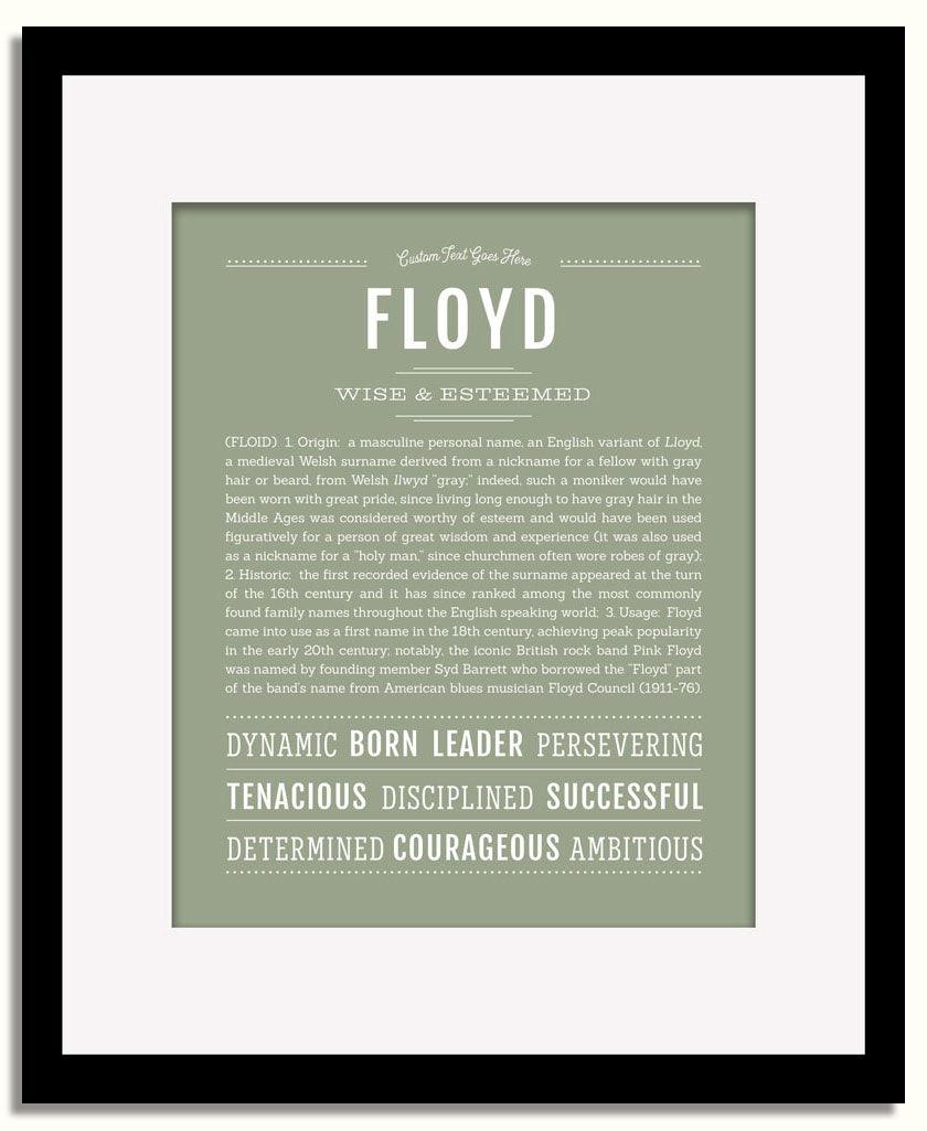 Frame Options | Sage | Black Frame, Matted