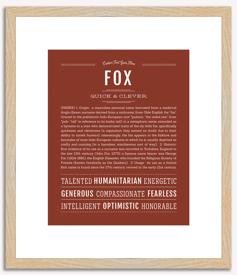 Fox | Name Art Print