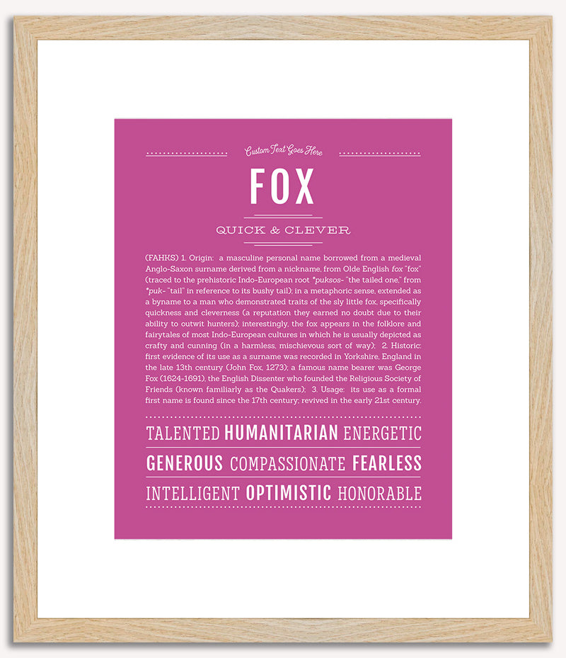 Fox | Name Art Print