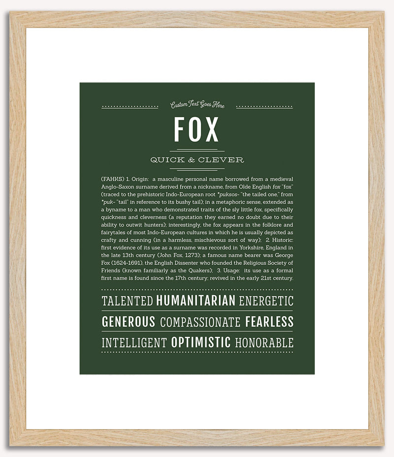 Fox | Name Art Print