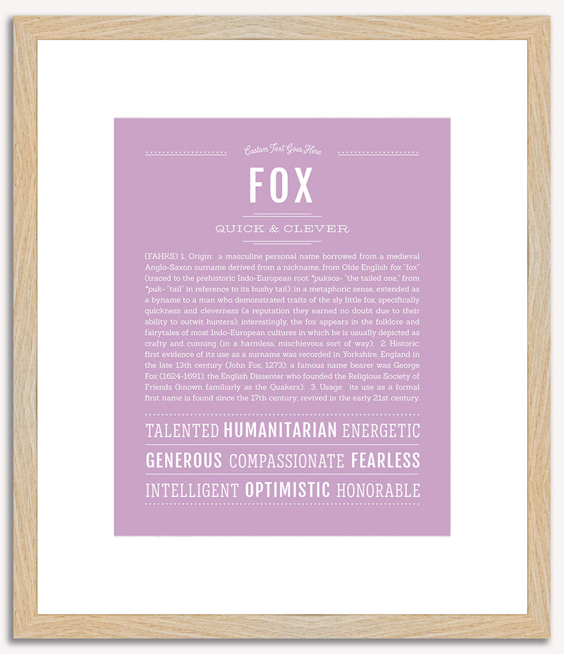 Fox | Name Art Print