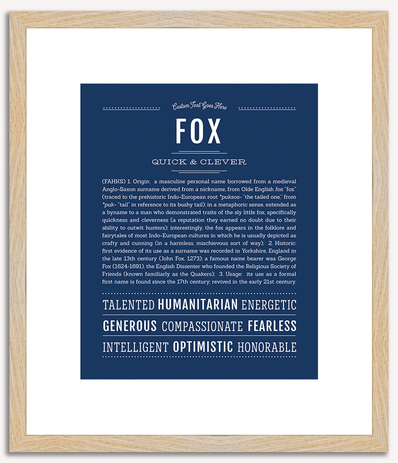 Fox | Name Art Print