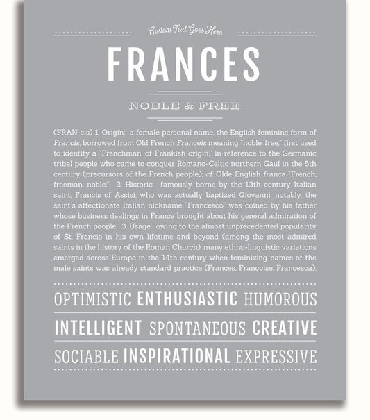 Frame Options | Light Gray | No Frame