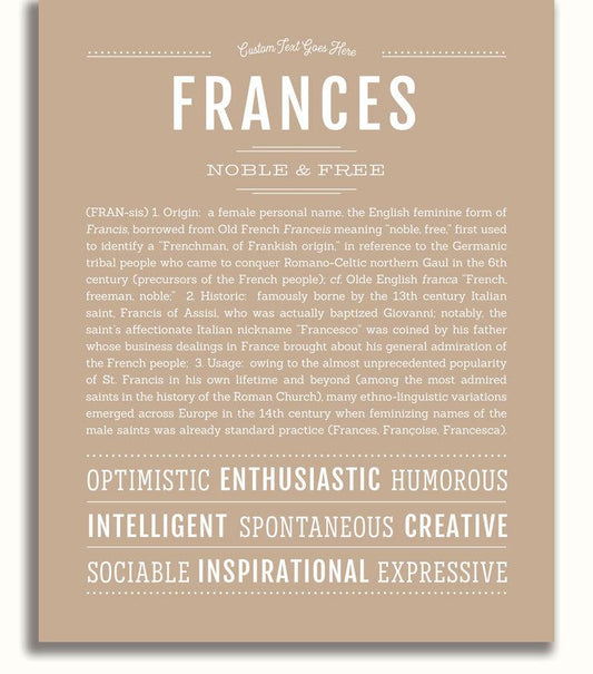Frame Options | Tan | No Frame