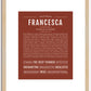 Francesca | Name Art Print