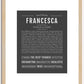 Francesca | Name Art Print