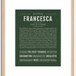 Francesca | Name Art Print