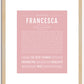 Francesca | Name Art Print