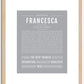 Francesca | Name Art Print