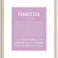 Francesca | Name Art Print