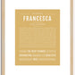 Francesca | Name Art Print