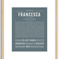 Francesca | Name Art Print