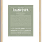 Francesca | Name Art Print