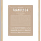 Francesca | Name Art Print