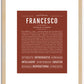 Francesco | Name Art Print