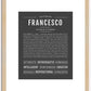 Francesco | Name Art Print