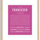 Francesco | Name Art Print