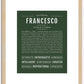 Francesco | Name Art Print