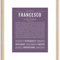 Francesco | Name Art Print