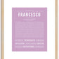 Francesco | Name Art Print