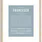 Francesco | Name Art Print