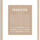 Francesco | Name Art Print