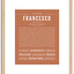 Francesco | Name Art Print