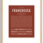 Franchesca | Name Art Print