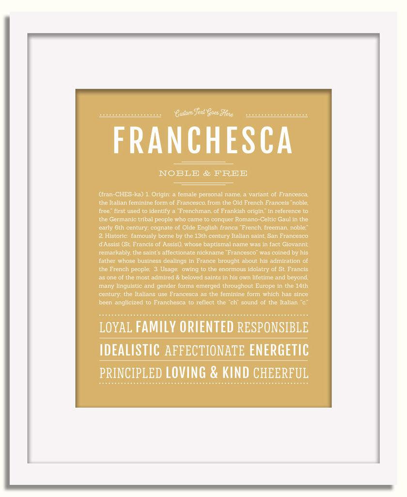 Frame Options | Matte Gold | White Frame, Matted