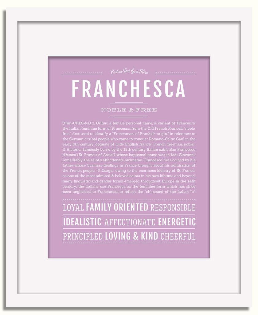 Frame Options | Lilac | White Frame, Matted