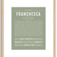 Franchesca | Name Art Print