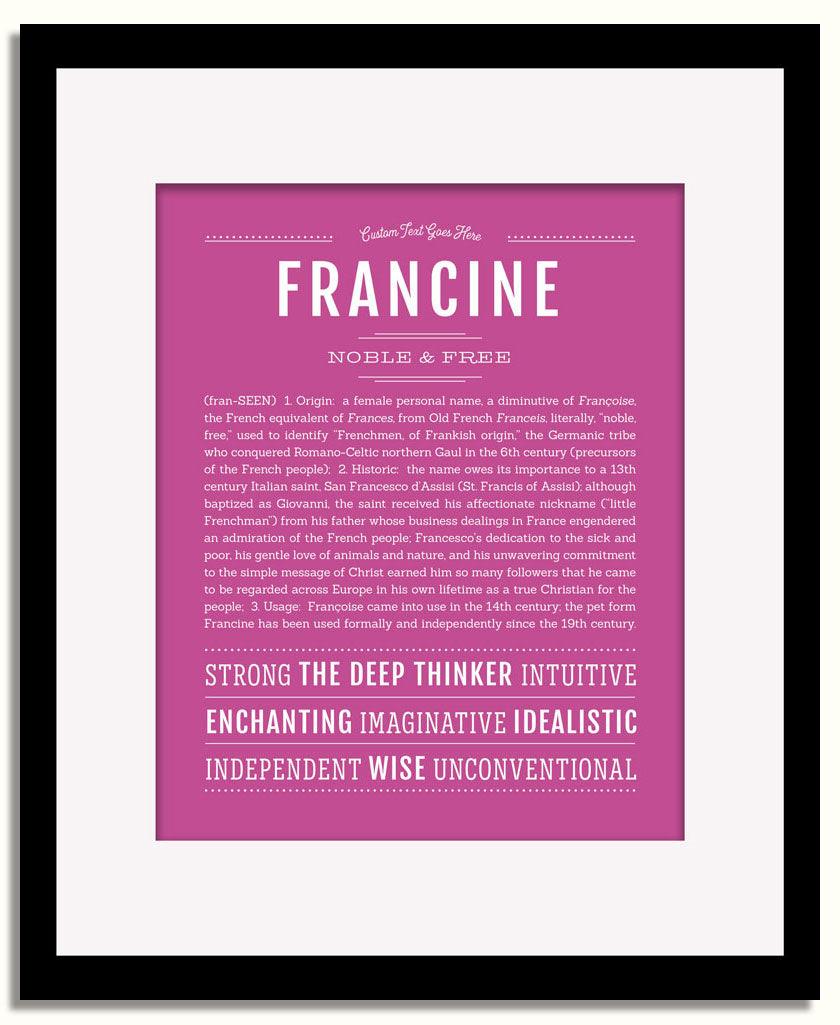 Frame Options | Dark Pink | Black Frame, Matted