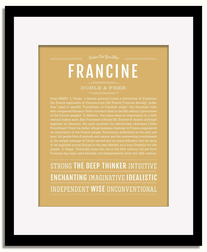 Frame Options | Matte Gold | Black Frame, Matted