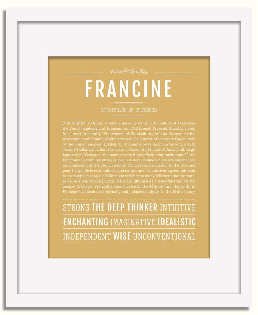 Frame Options | Matte Gold | White Frame, Matted