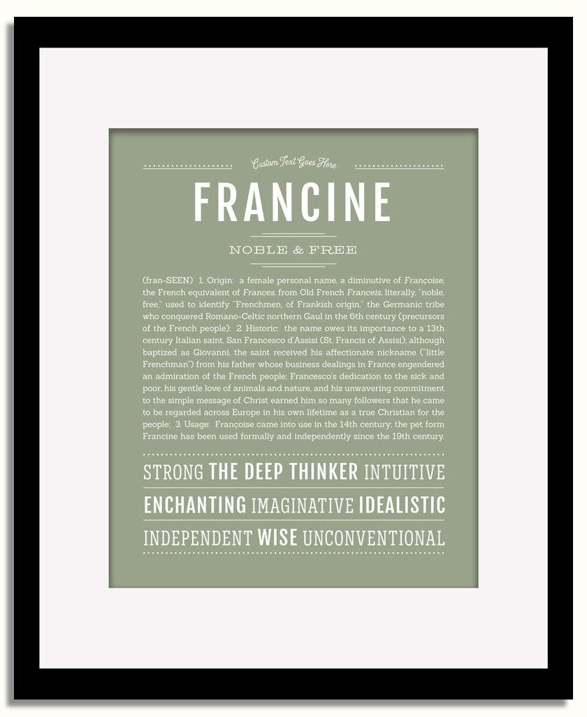 Frame Options | Sage | Black Frame, Matted