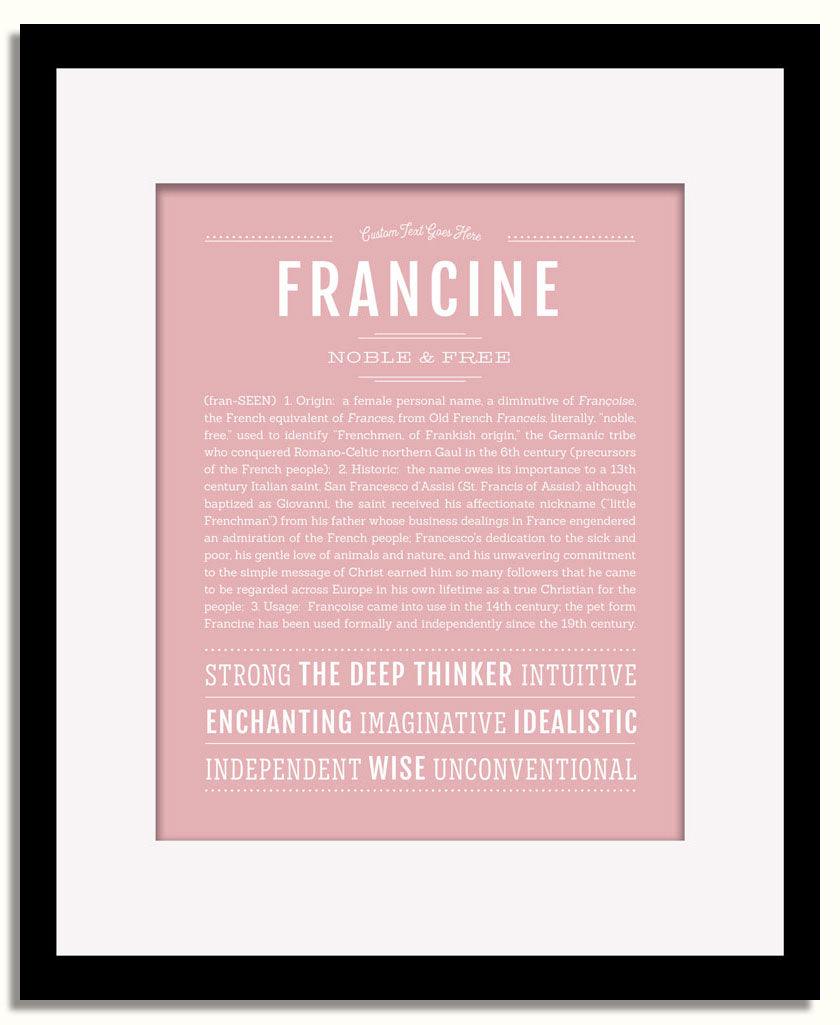 Frame Options | Dusty Rose | Black Frame, Matted