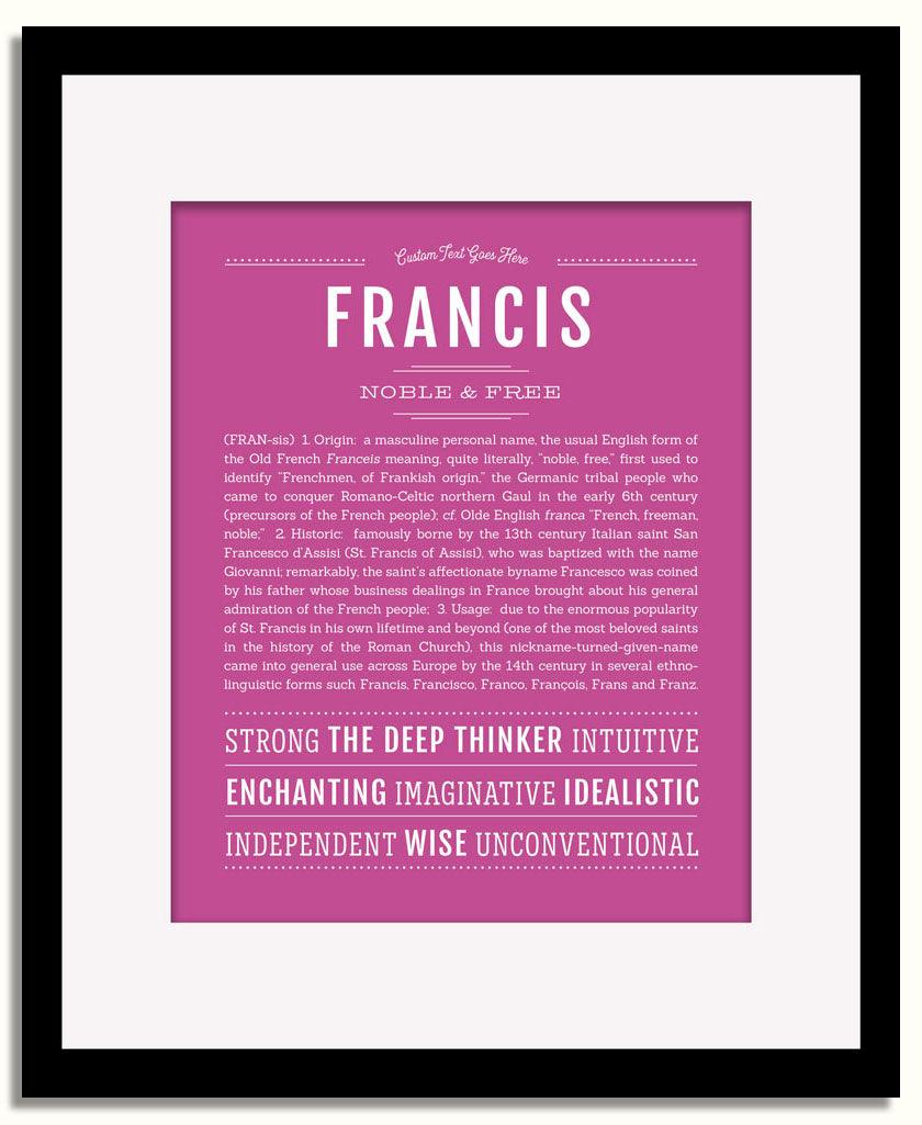 Frame Options | Dark Pink | Black Frame, Matted