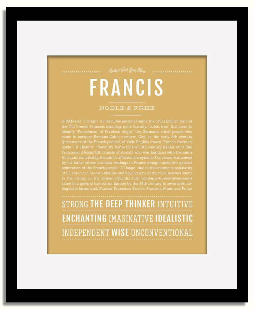 Frame Options | Matte Gold | Black Frame, Matted