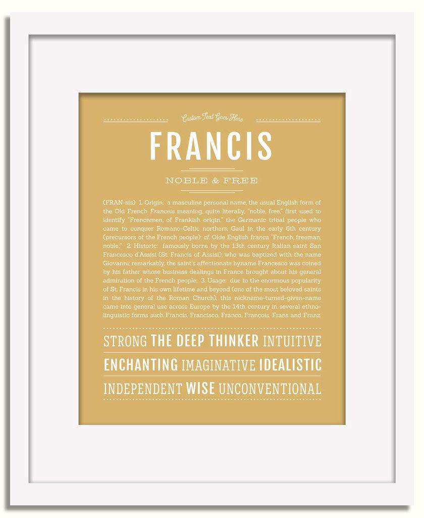 Frame Options | Matte Gold | White Frame, Matted