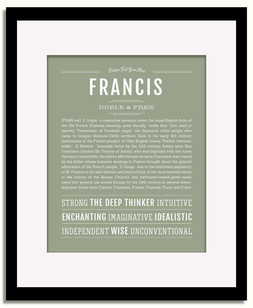 Frame Options | Sage | Black Frame, Matted