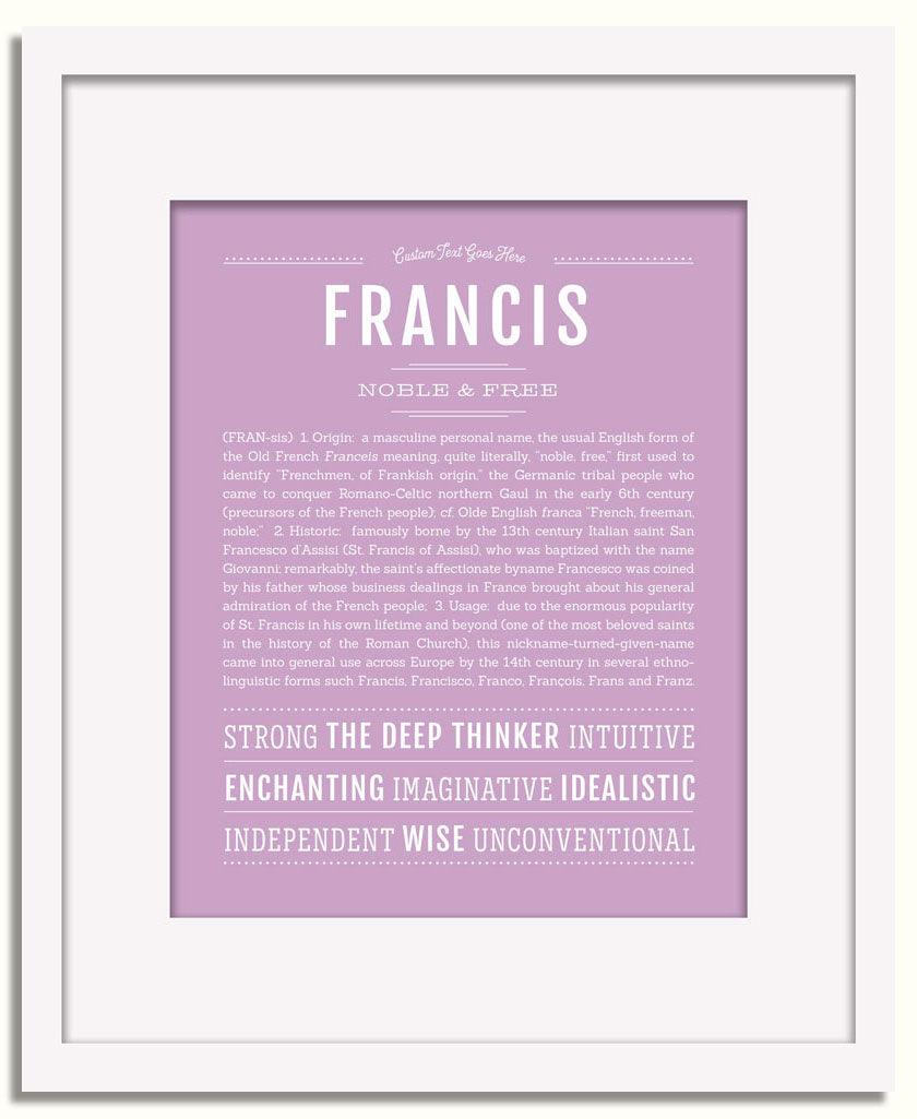 Frame Options | Lilac | White Frame, Matted