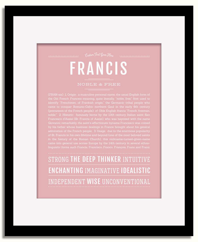 Frame Options | Dusty Rose | Black Frame, Matted