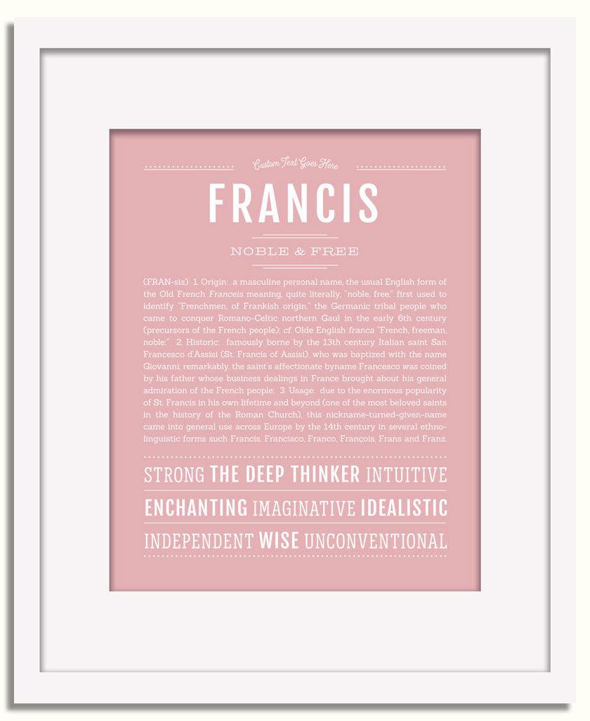 Frame Options | Dusty Rose | White Frame, Matted