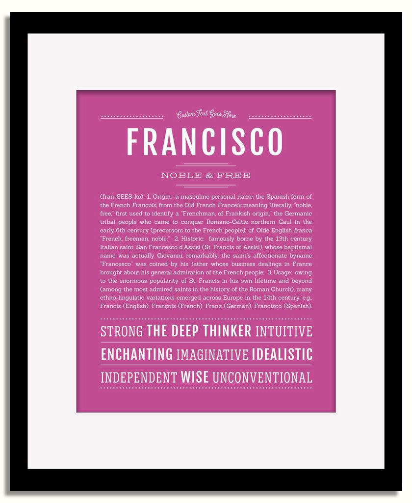 Frame Options | Dark Pink | Black Frame, Matted