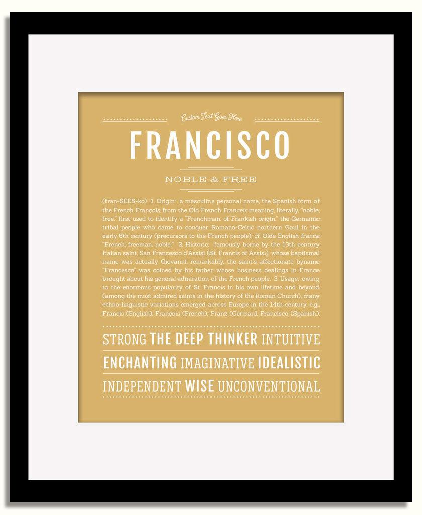 Frame Options | Matte Gold | Black Frame, Matted