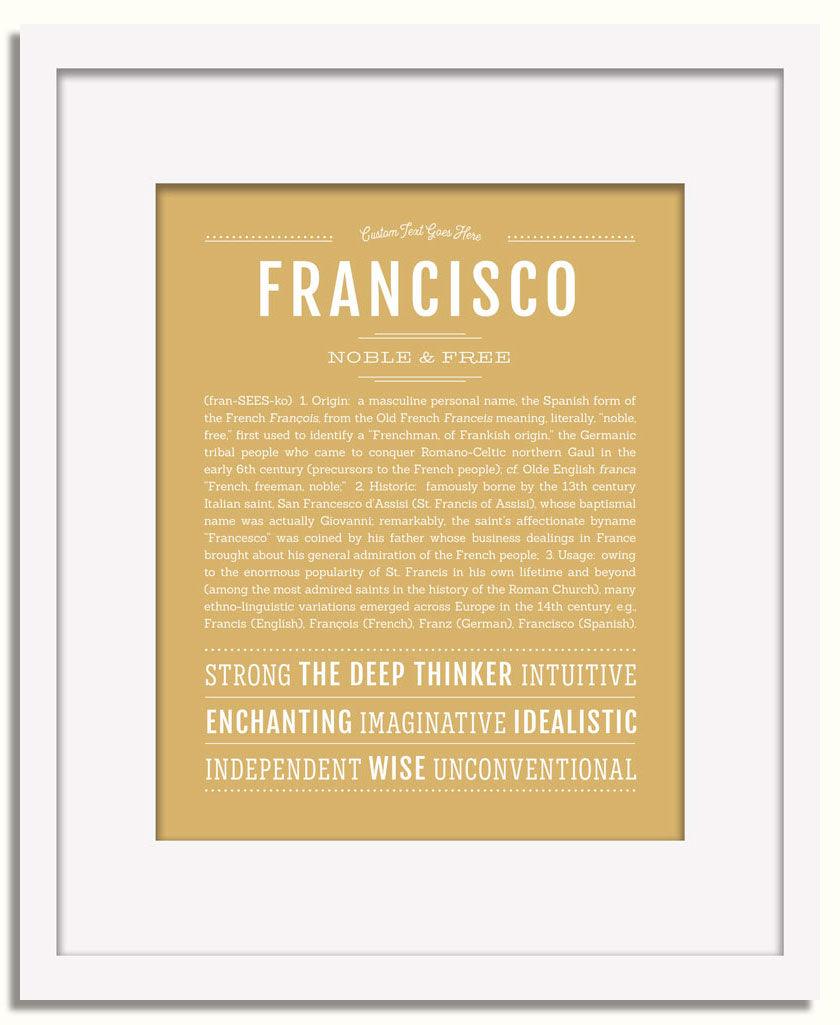 Frame Options | Matte Gold | White Frame, Matted