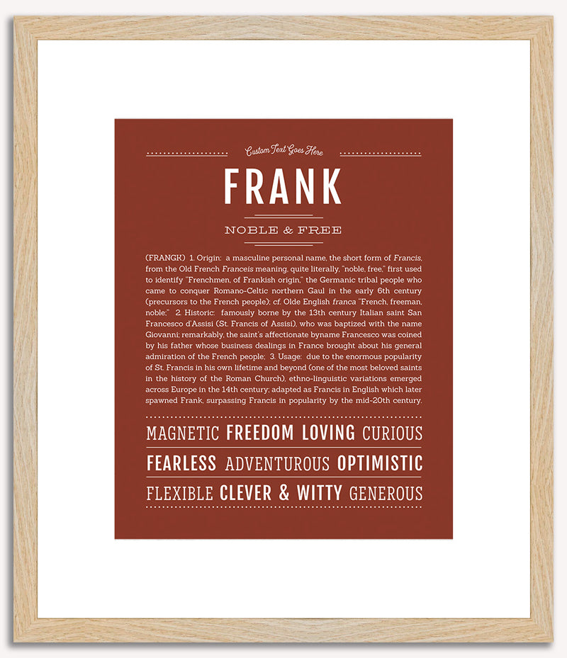 Frank | Name Art Print